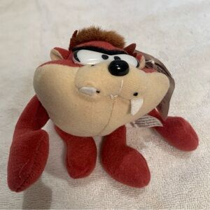 NEW Vintage Looney Tunes Taz 8" Tasmanian‎ Devil Plush Toy NWT Warner Bros. 1997